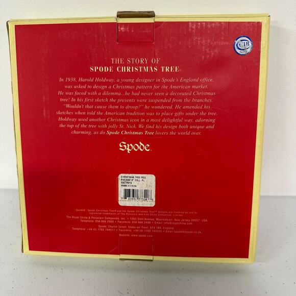 New in Box - Spode 2007 Annual Collector Holiday Plate 8" Christmas Tree Design - Picture 3 of 6